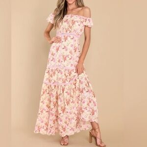 Barok Paris Chloe Laetitia Anthropologie Floral Tiered Maxi Boho Dress M